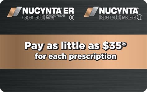 Start Saving Today with the NUCYNTA® ER/NUCYNTA®。